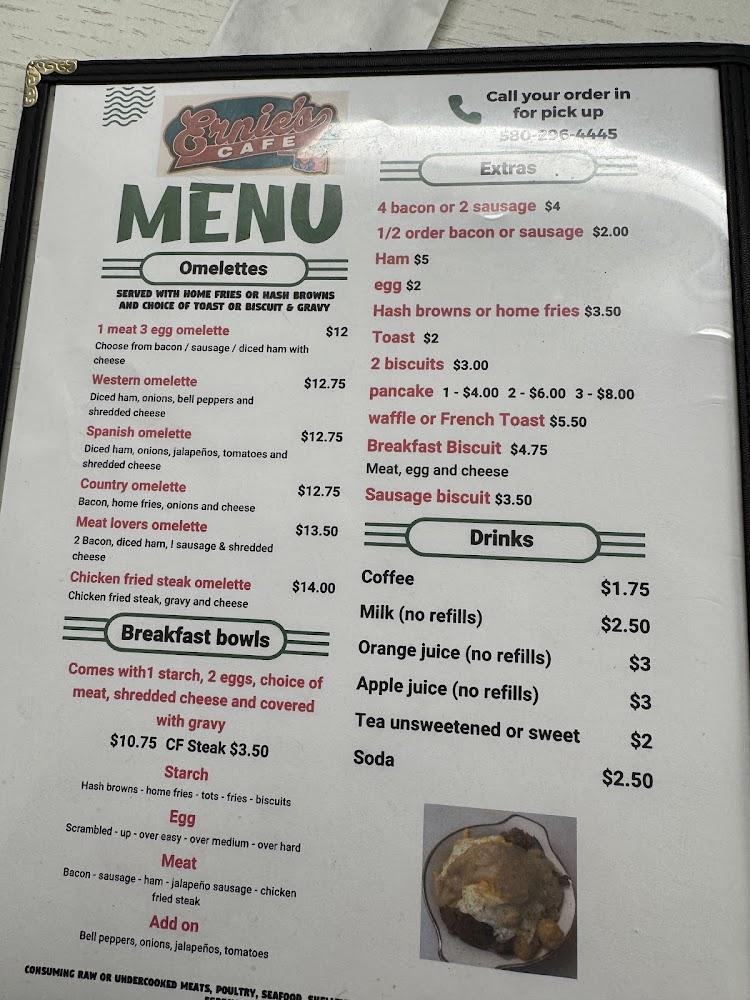 Ernie's Cafe Menu image 4
